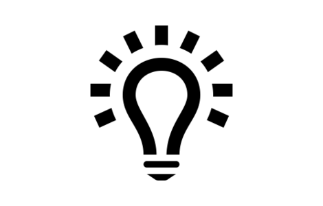 Icon light bulb for lightning talks