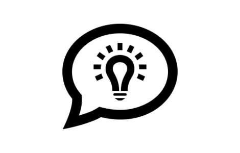 Icon Speech Bubble with light for a keynote